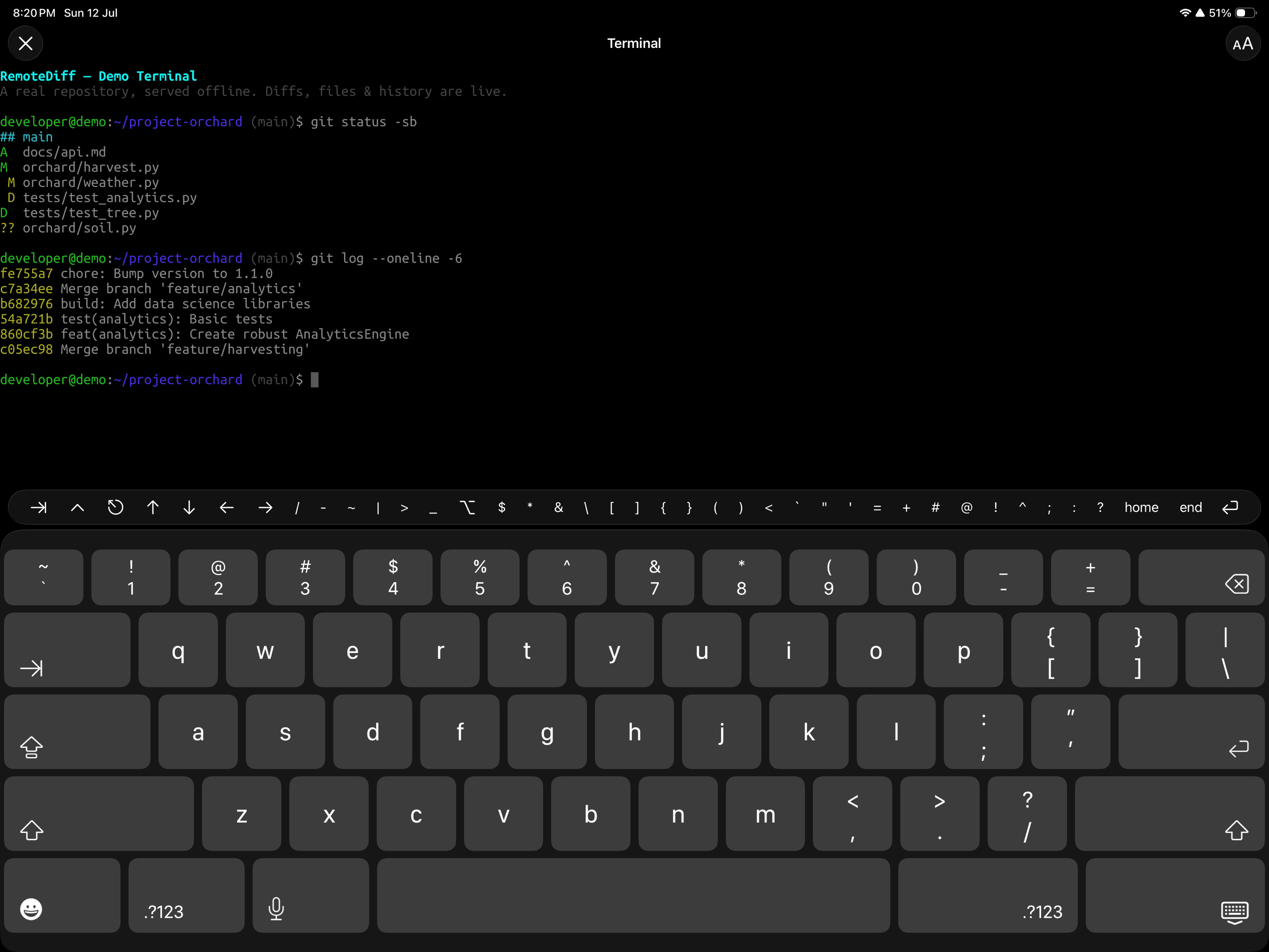 DiffSSH: Remote Git Client screenshot 10