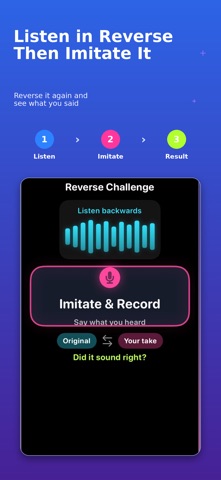 Reverse Voice Game iPhone screenshot