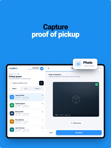 Locate2u Pickup iPad screenshot