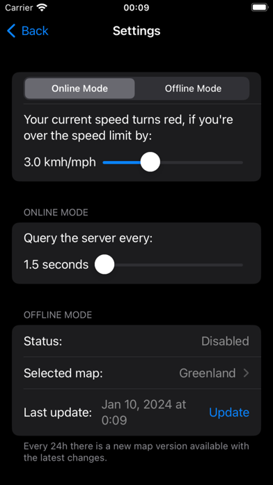 Speed Limit Fullscreen iPhone screenshot 9 - Navigation app