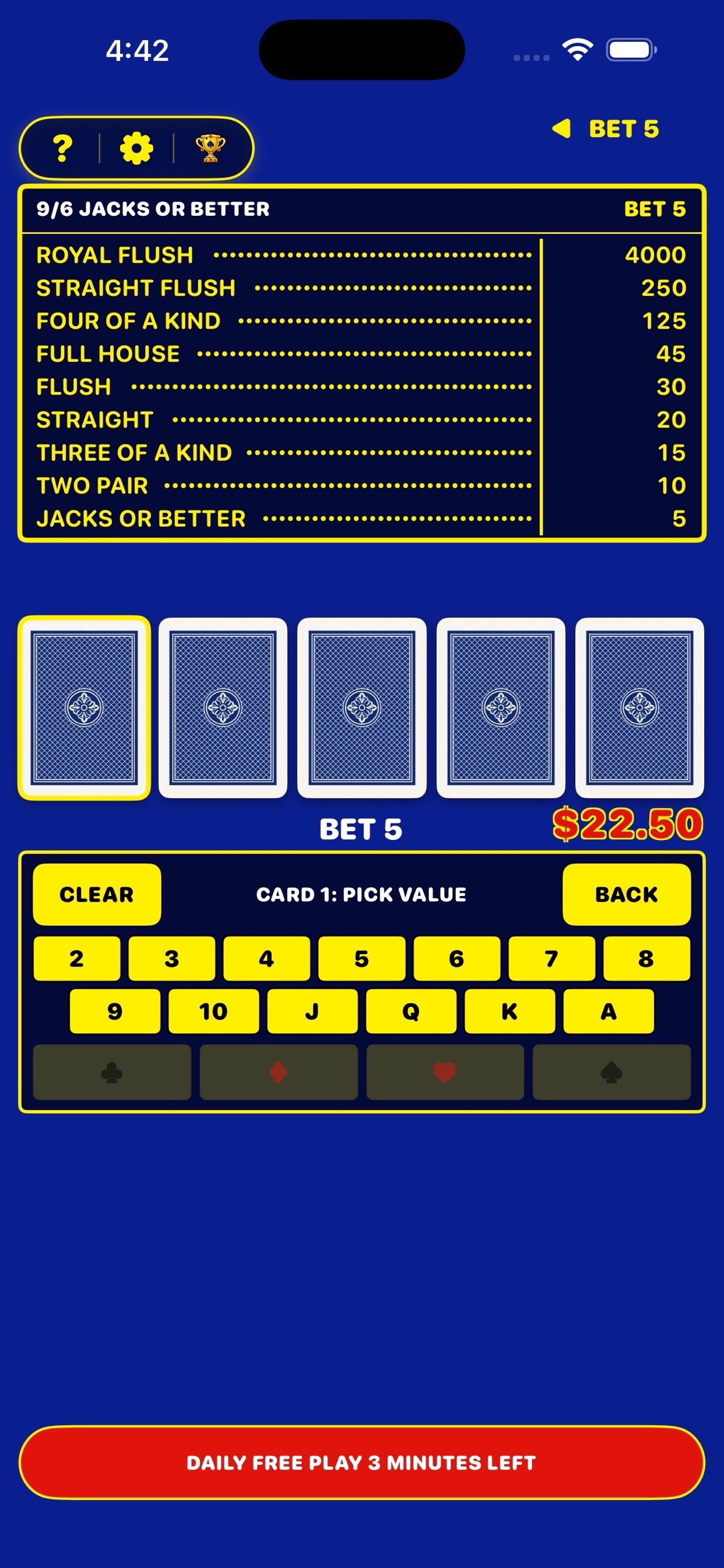 Screenshot 4 of Jacks or Better Master