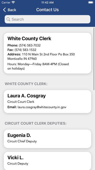 White County Clerk’s Office IN Screenshot