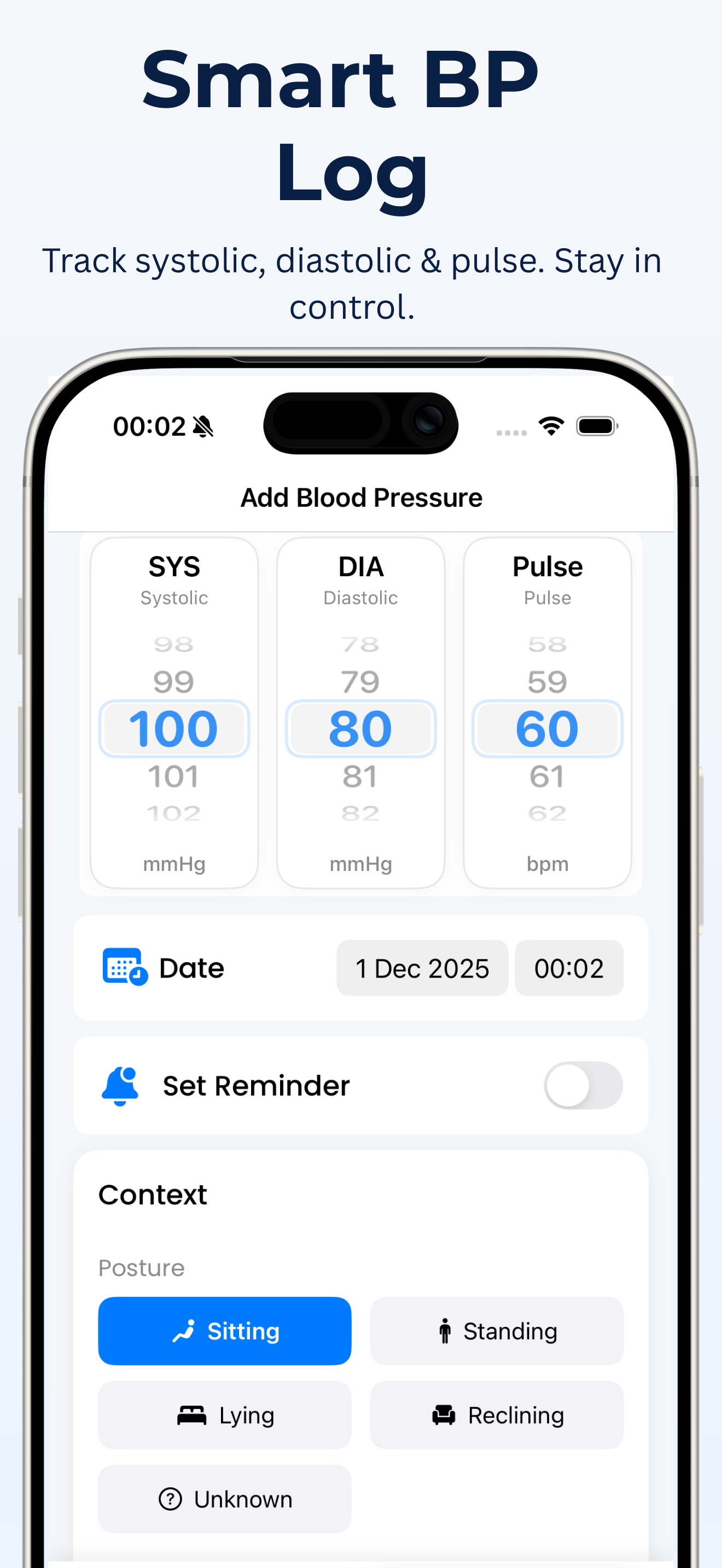 Blood Pressure Log BpMate