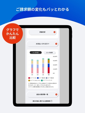 Wｅｂビリング-NTTグループの請求金額を確認・お支払い iPad screenshot 2