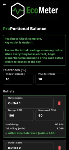 EcoMeter Pro iPhone screenshot