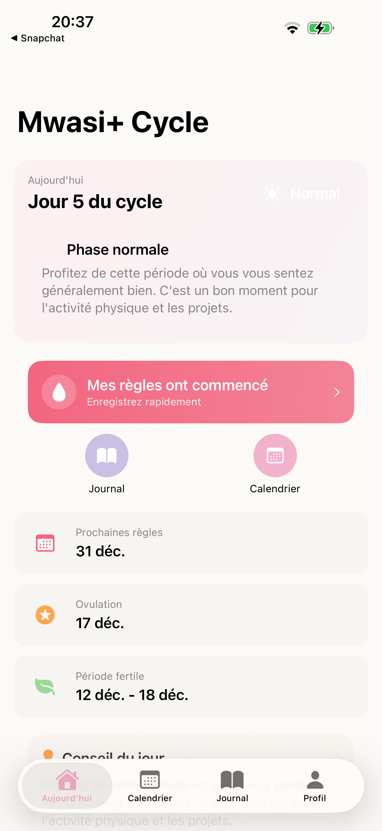 Mwasi+ Cycle screenshot 4