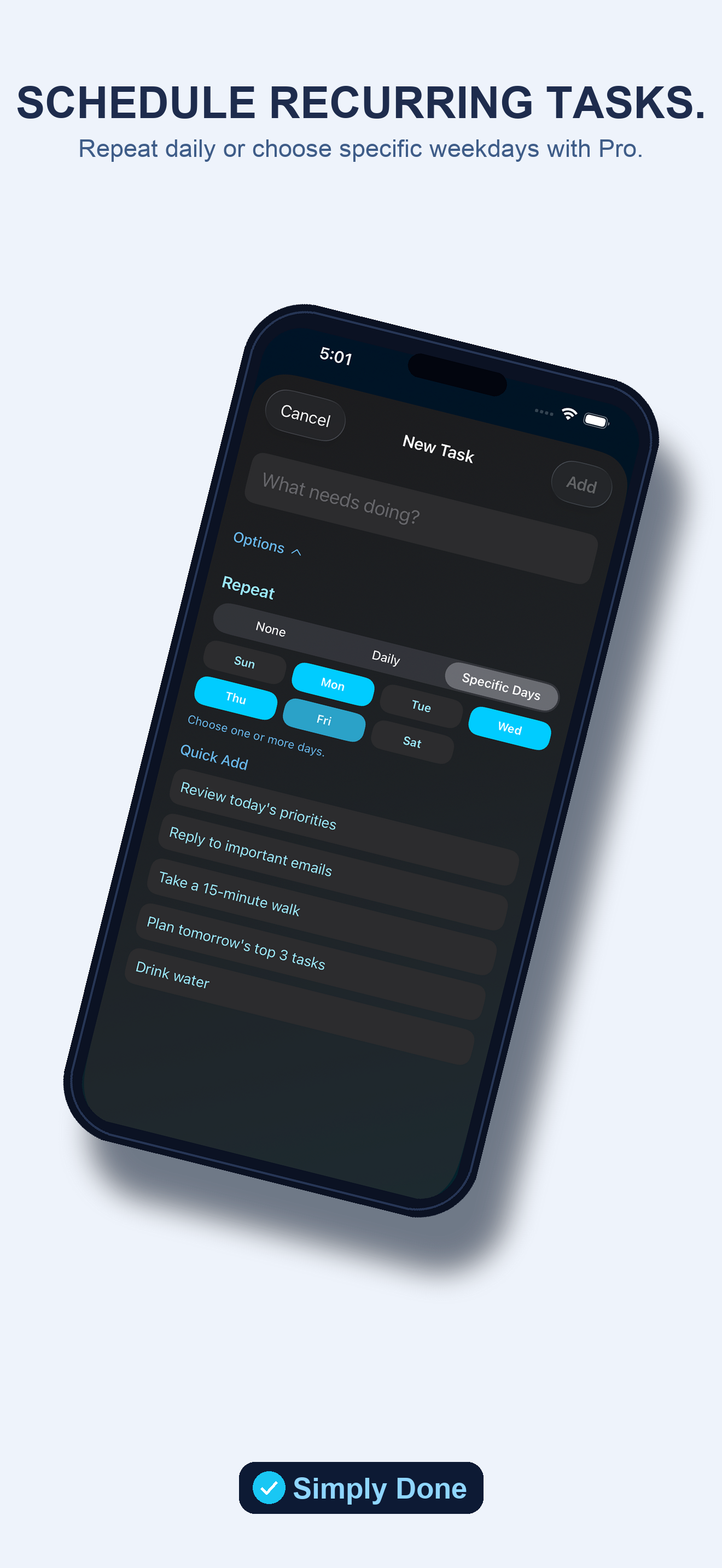 Simply Done: Daily Tasks