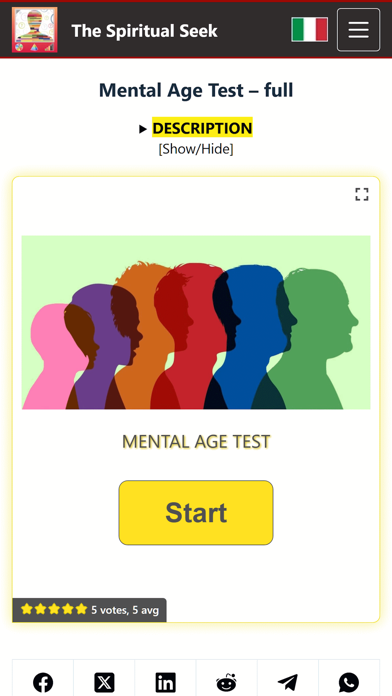 Spiritual Personality Tests Screenshot