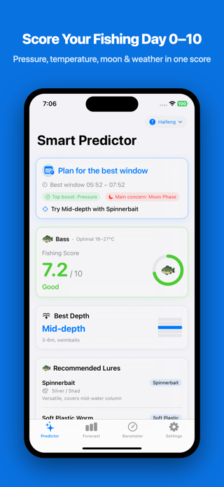 Fishing Barometer & Forecast Screenshot 1 of 8