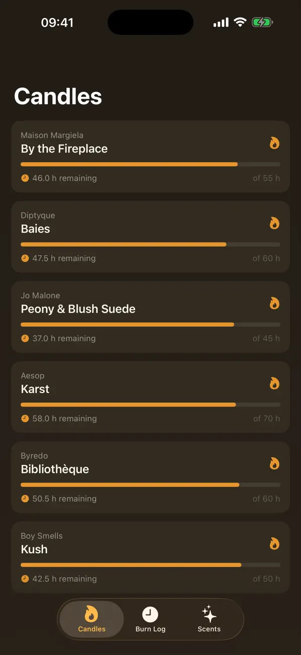 Screenshot #1 pour Cresset Candle Log