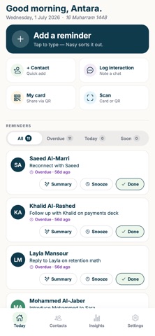 Nasy: Personal CRM Screenshot 2 of 4