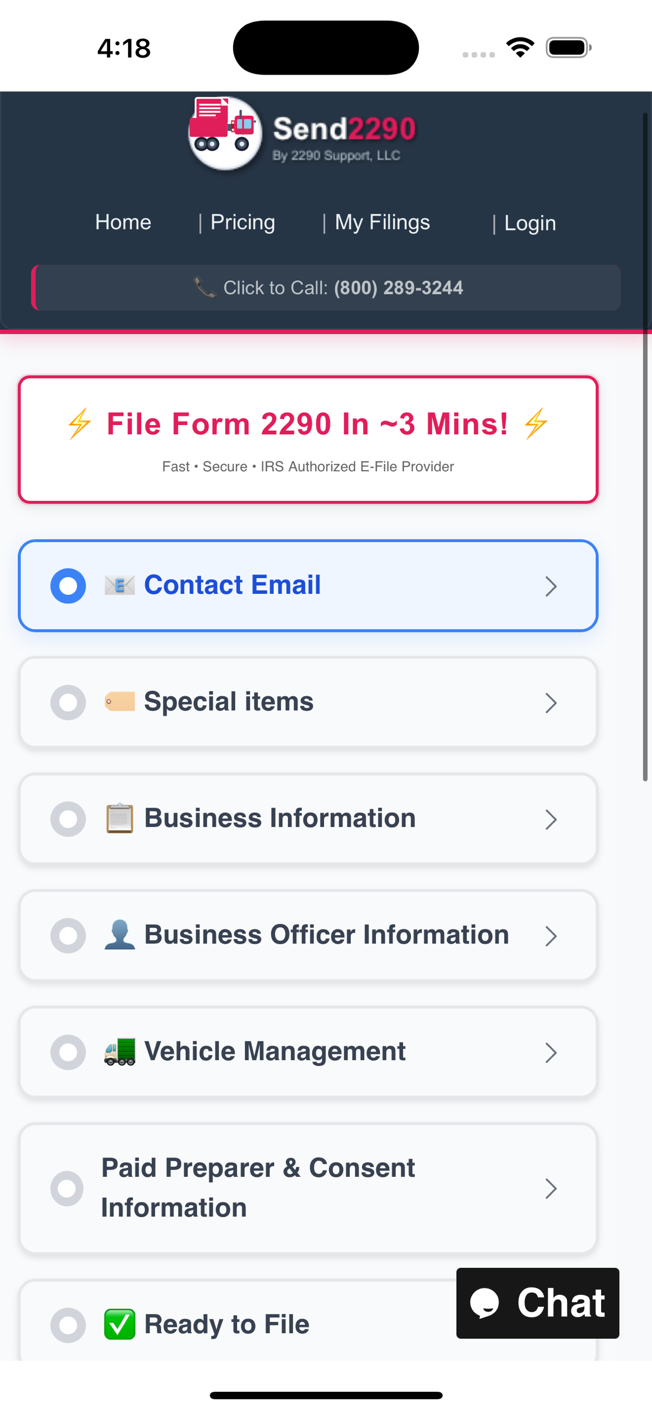 Send 2290