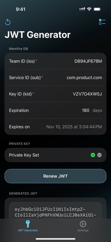 JWT Generator for Supabase Screenshot 1 of 1