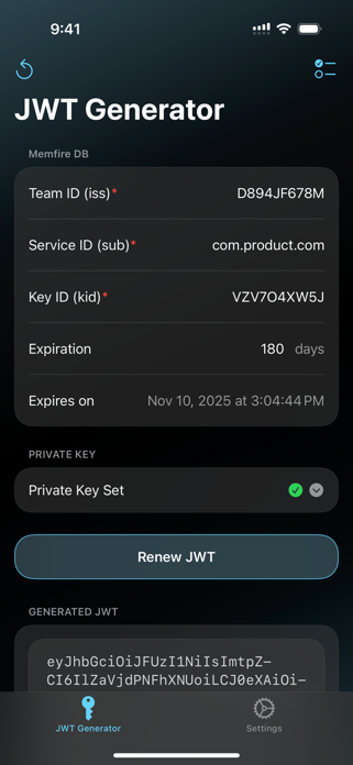 JWT Generator for Supabase Screenshot 1 of 1