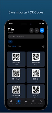 QR code scanner and generator. Screenshot 3 of 5