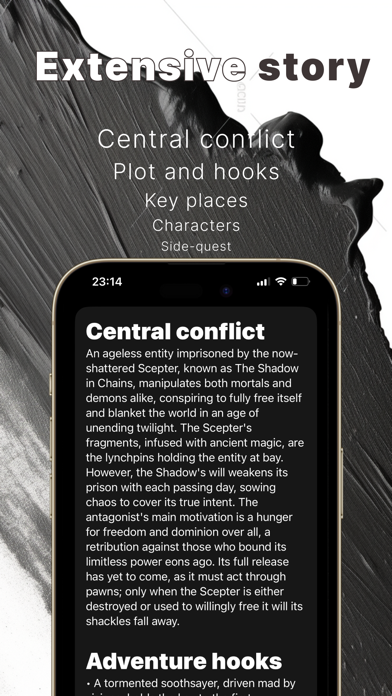 DnD Characters and Campaigns iPhone screenshot 2 - Entertainment app