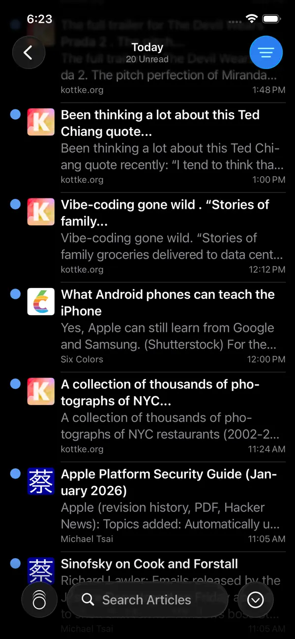 NetNewsWire: RSS Reader Screenshot 3
