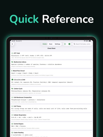 Biology AI: Scan Homework iPad screenshot