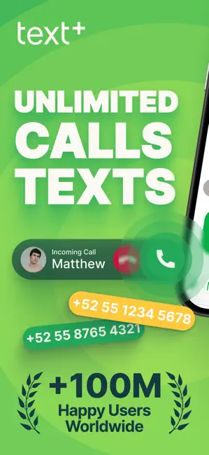 textPlus: Text Message + Call iPhone screenshot 1