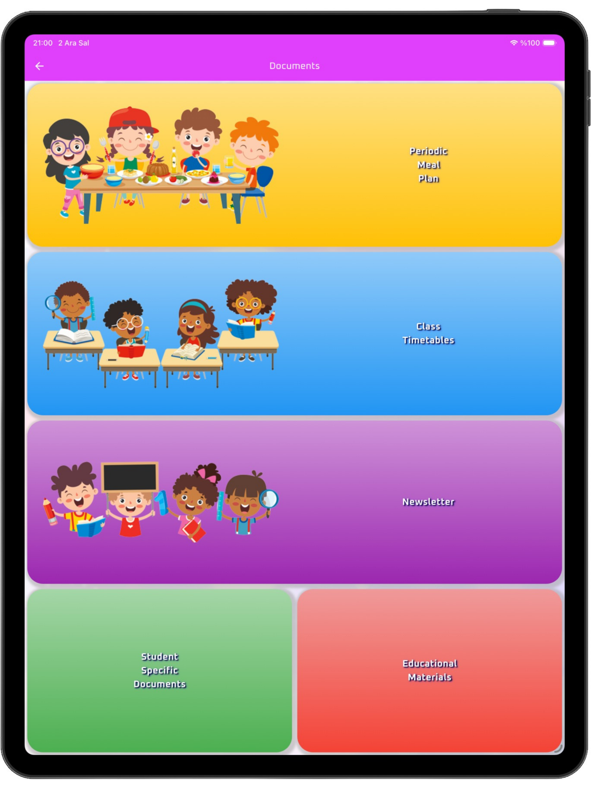 Kindergarten in App