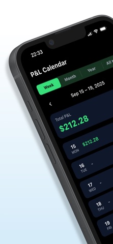 P&L Calendar: PnL Ledger iPhone screenshot