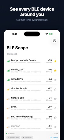 BLE Scope – Bluetooth Tool iPhone screenshot 1
