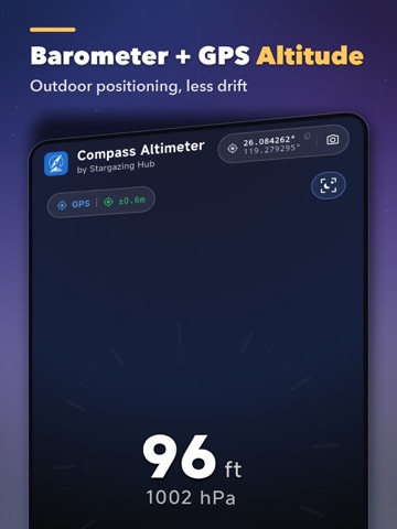 Compass Altimeter: Sun & Moon iPad screenshot