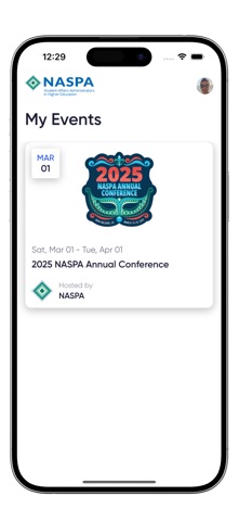 Naspa Events iPhone screenshot