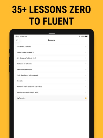 Basic Spanish conversation iPad screenshot