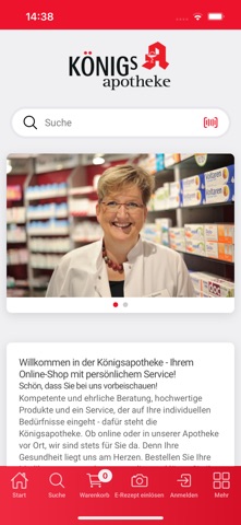 Online-Shop der Königsapotheke screenshot