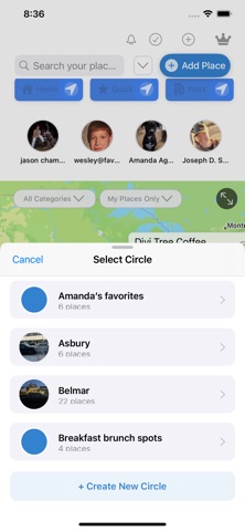 FavCircles screenshot