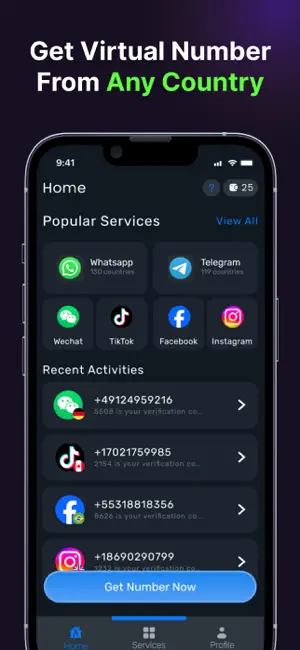 SmsCode: Virtual Number SMS screenshot 2