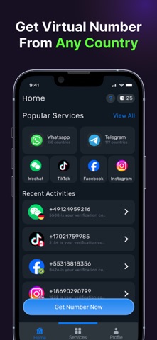 SmsCode: Virtual Number SMS screenshot