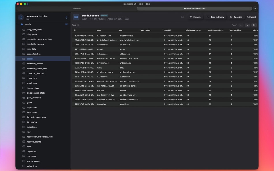 #6. HarborDB (macOS) Ved: Leonardo Benicio