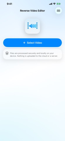 Reverse Video Edito‪r‬ iPhone screenshot