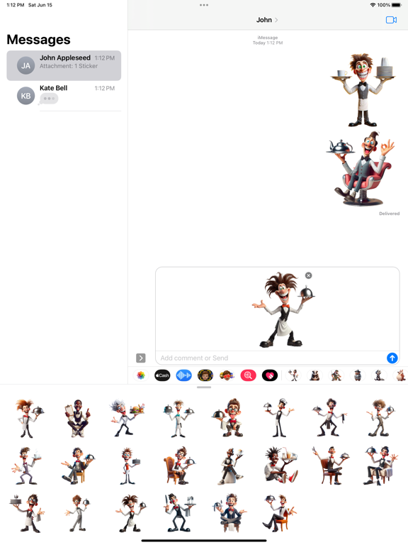 Screenshot #6 pour Wacky Waiter Stickers
