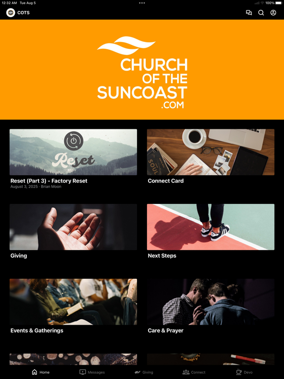 Church of the Suncoast iPad screenshot 1 - Education app