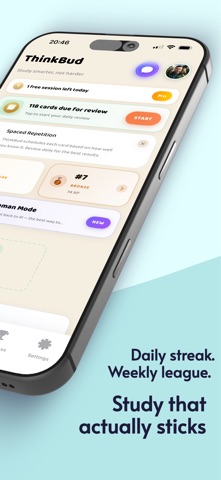 ThinkBud: AI PDF to Flashcards iPhone screenshot