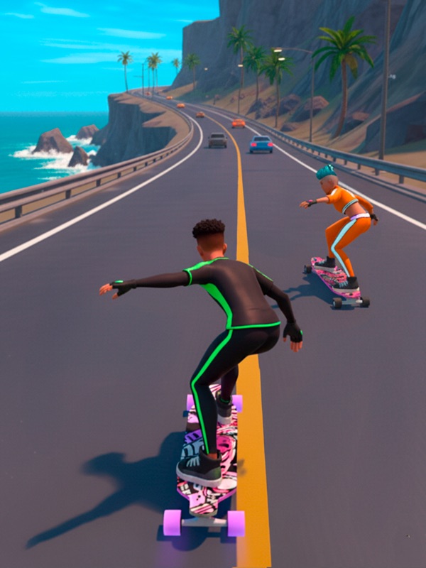 Downhill Skate Race Simulador screenshot 10