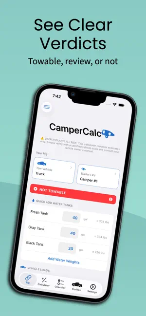 CamperCalc screenshot 1