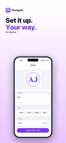 Monogrify: Monogram Maker iPhone screenshot