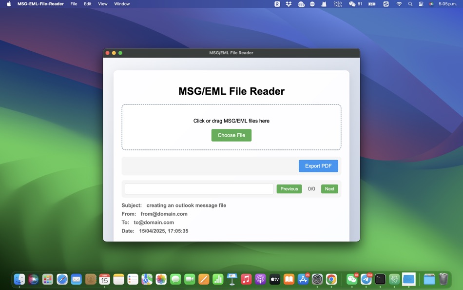 #1. MSG/EML File Reader (macOS) بواسطة: 仁超 张