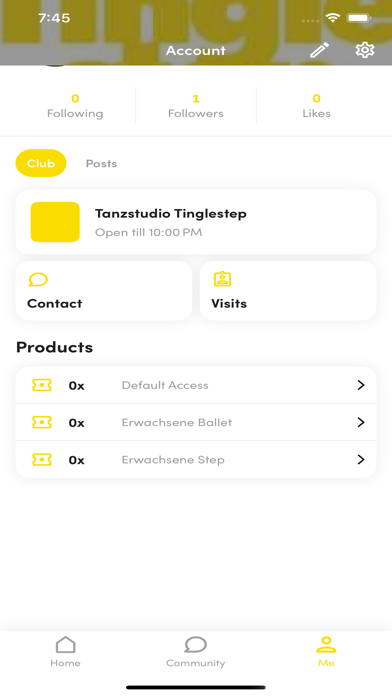 Tanzstudio Tinglestep app screenshot