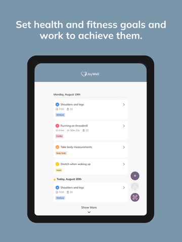JoyWell iPad screenshot
