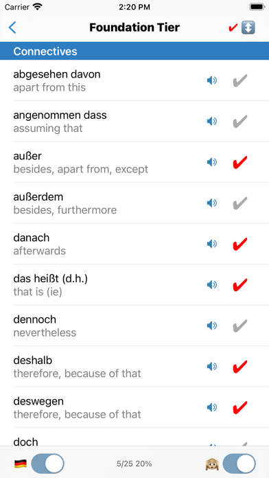 cRaMiT German GCSE Vocabulary Screenshot