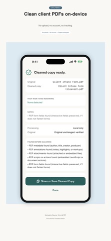 Metadata Cleaner: Word & PDF Screenshot 9 of 10
