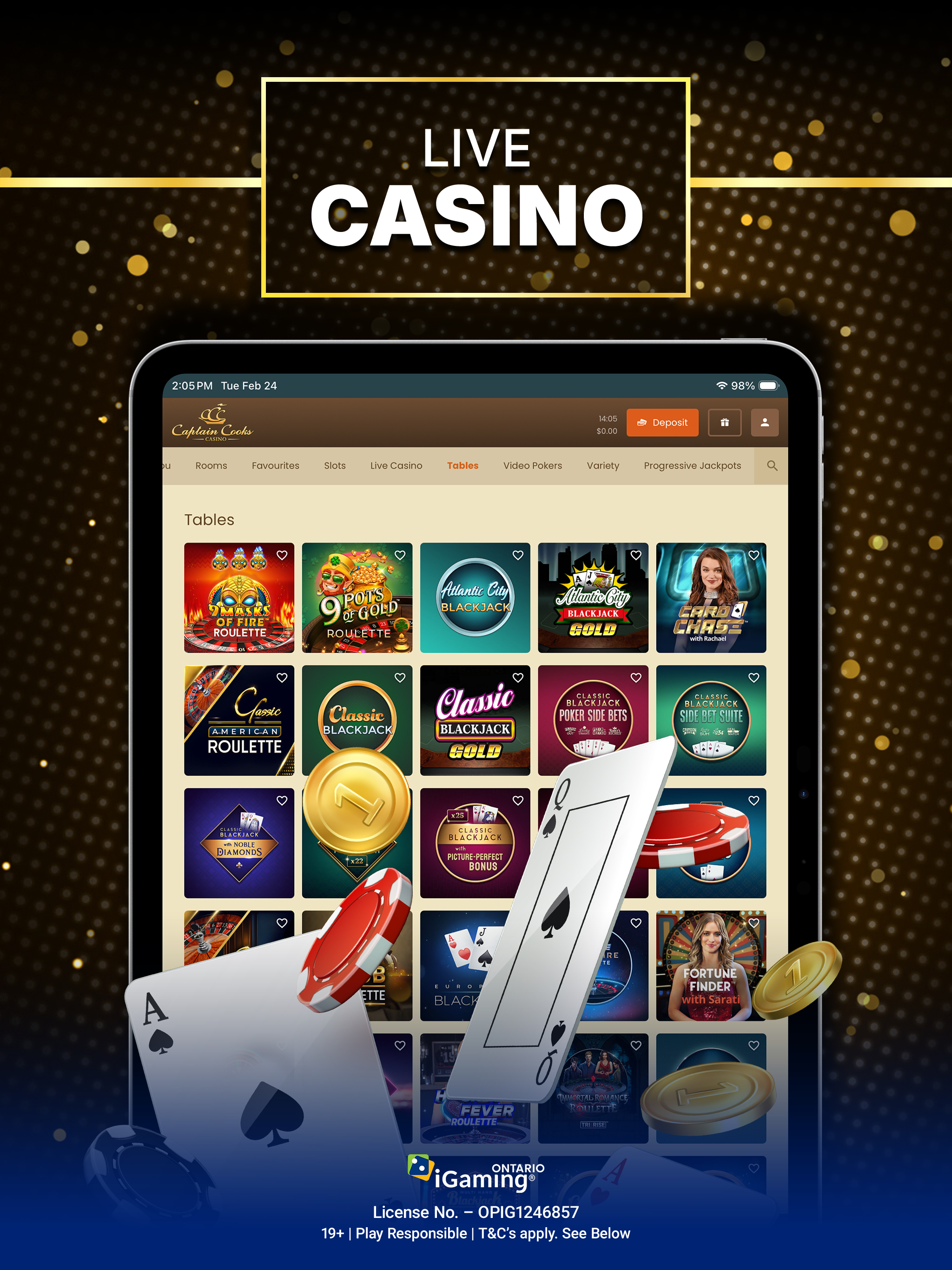 Captain Cooks Casino Ontario