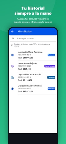 Liquidación Laboral Colombia iPhone screenshot