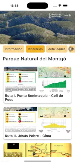 Captura de pantalla de Gva Parcsnaturals en iPhone 5