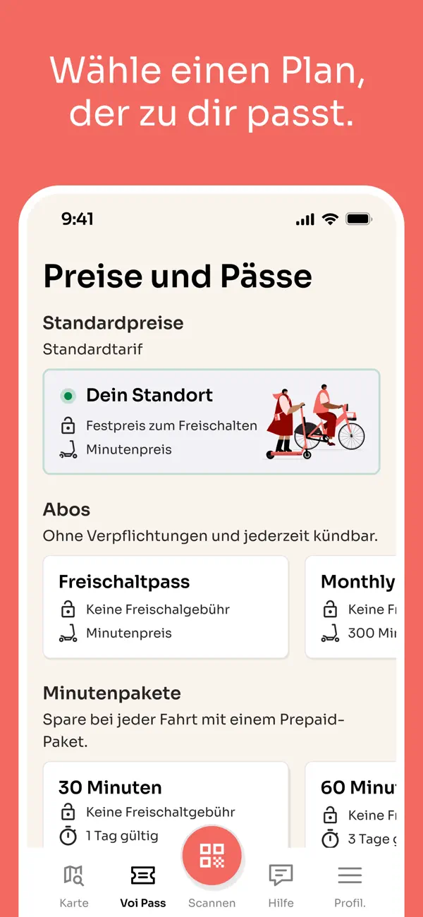 Voi – E-Scooter & E-Bikes iPhone App Screenshot 4 – Reisen